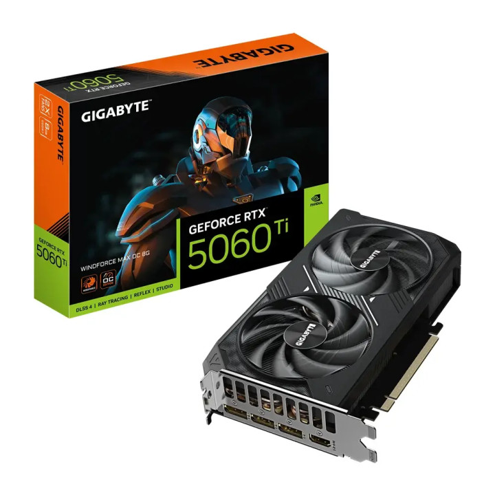 Placa Gráfica Gigabyte NVIDIA GeForce RTX 5060 Ti "Blackwell" Windforce Max OC 8 GB GDDR7 DLSS4