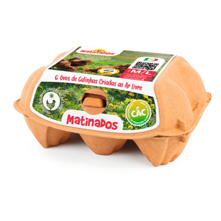 Ovos de Ar Livre Classe M/L Matinados (6 und)